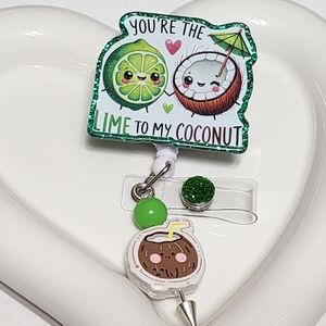 Valentine Badge Clip Lime to‎ My Coconut Valentines Day ID Holder Badge Reel